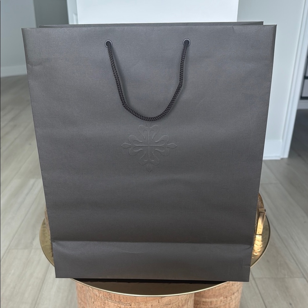 PATEK PHILIPPE Brown Shopping Bag / Gift Bag 15" x 12.5" x 5.25"